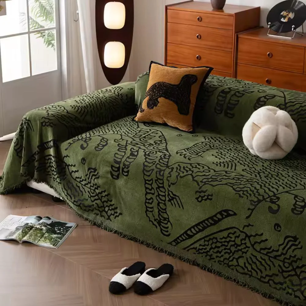 Nature Sketch Pattern Sofa Cover - Image 6