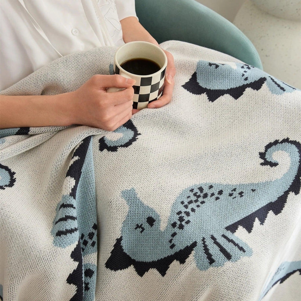 Nautical Seahorse Throw Blanket - Image 4