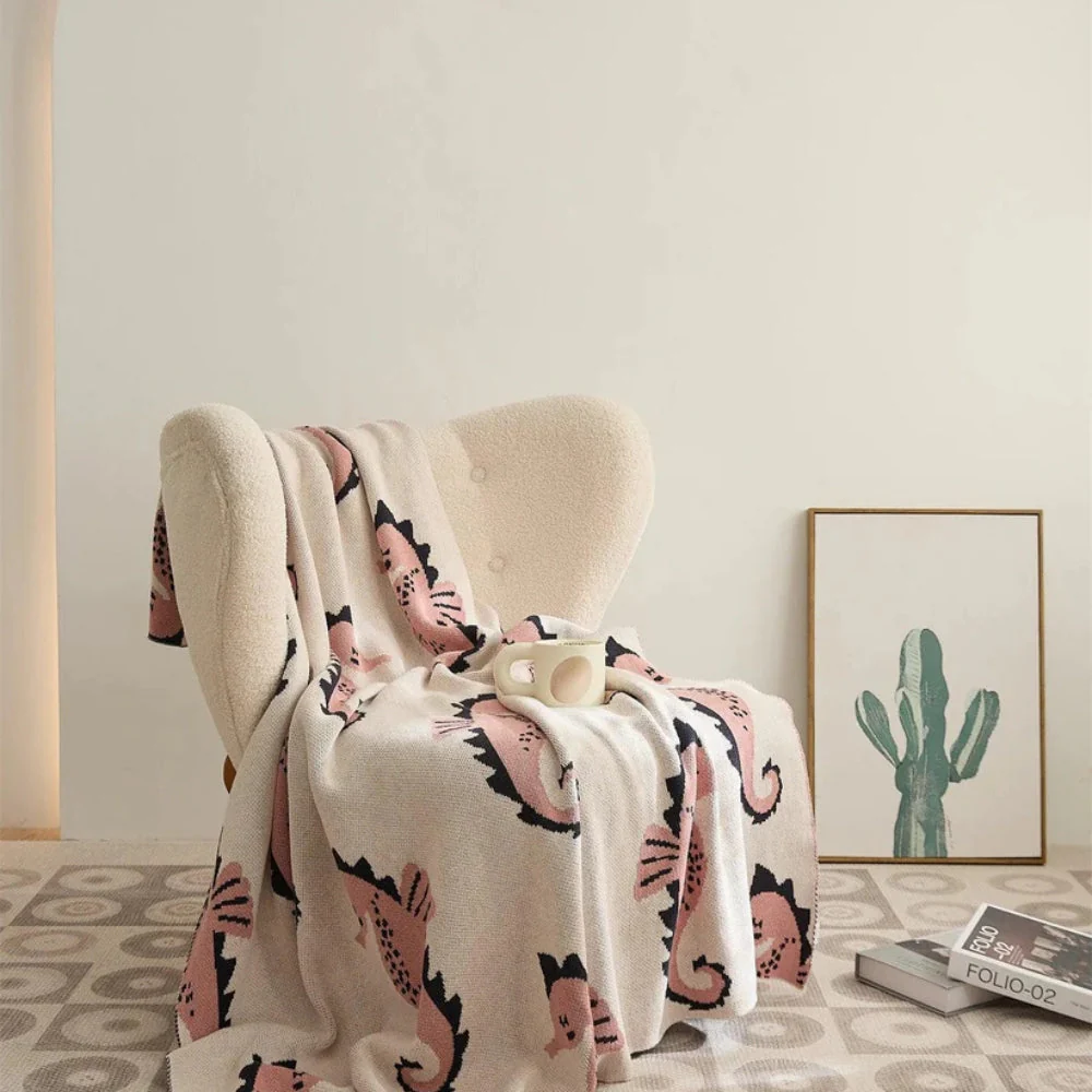 Nautical Seahorse Throw Blanket - Image 7