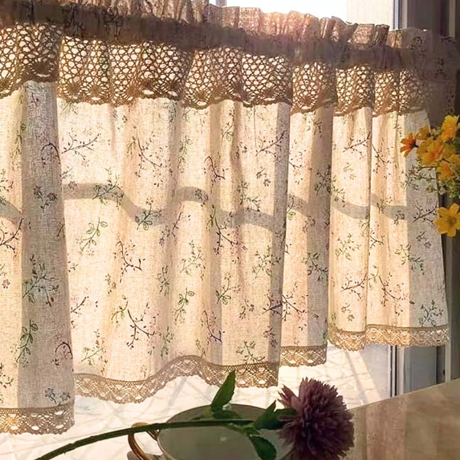 Nordic Bloom Kitchen Cabinet Curtain - Image 6