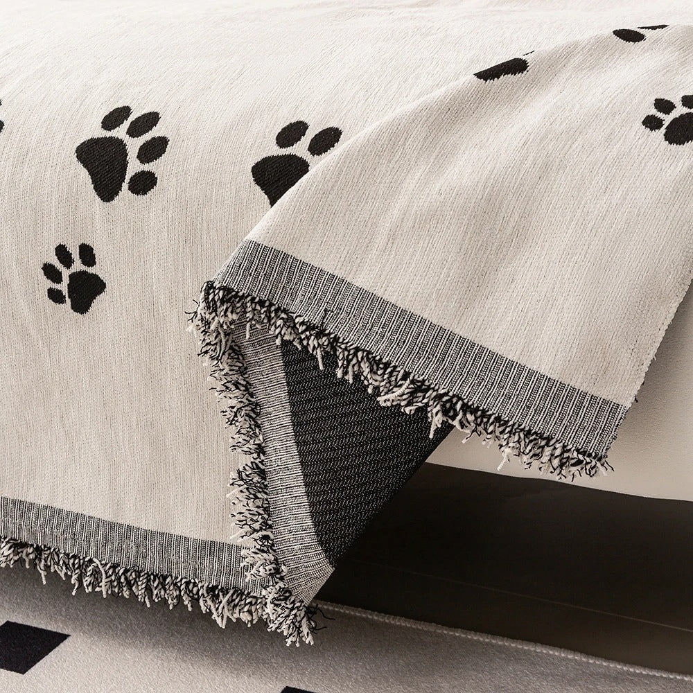 Nordic Cat Paw Chenille Sofa Cover - Image 5