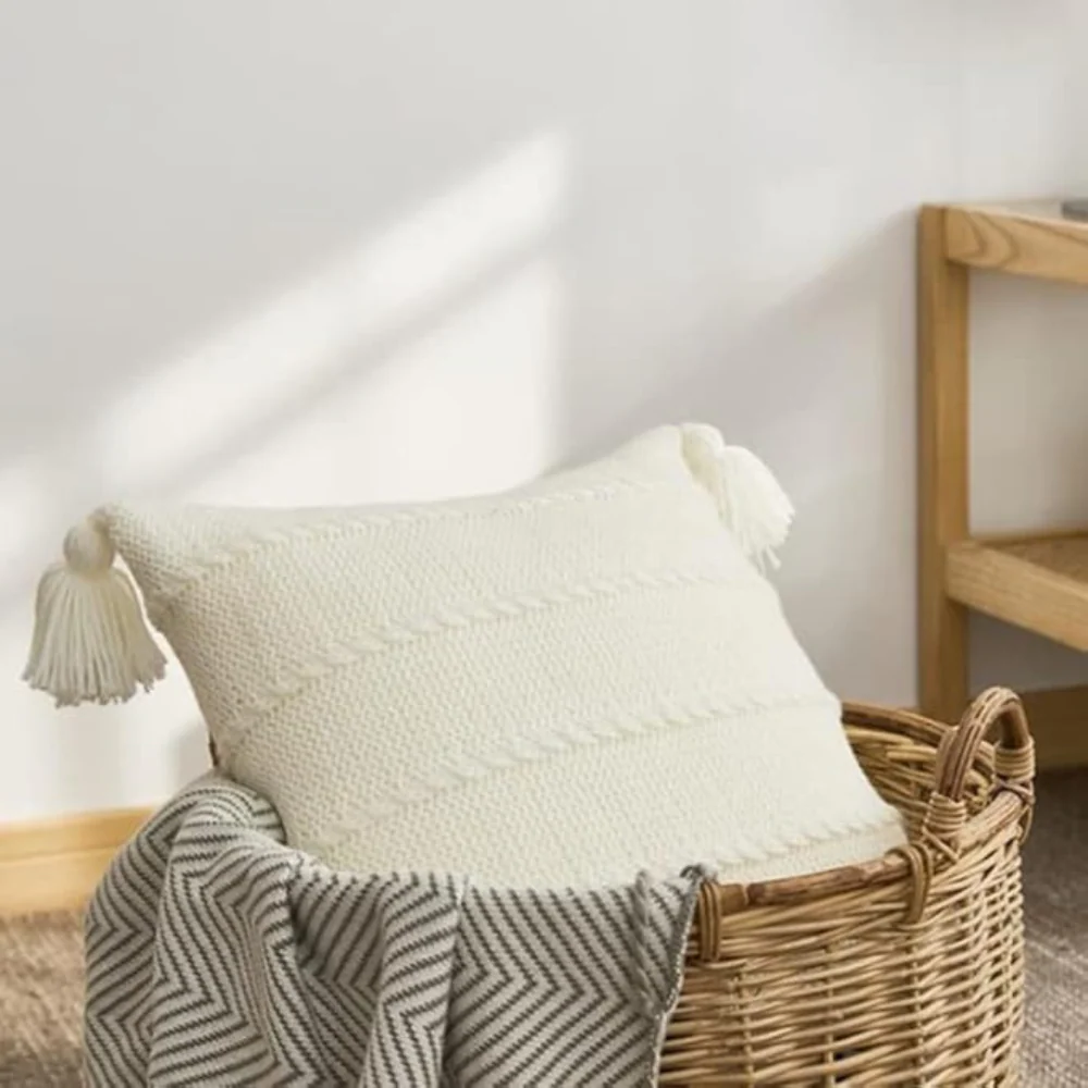 Nordic Knitted Tassel Cushion - Image 12