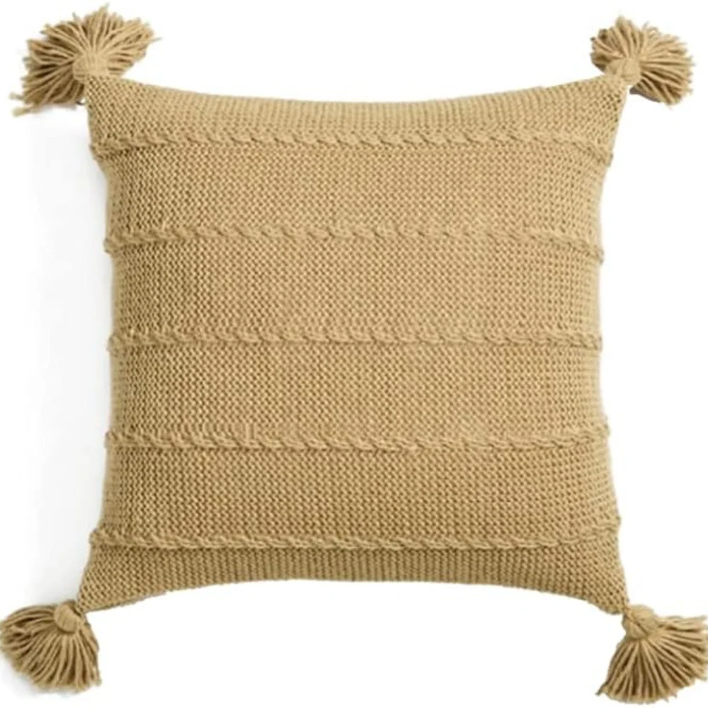 Nordic Knitted Tassel Cushion - Image 3