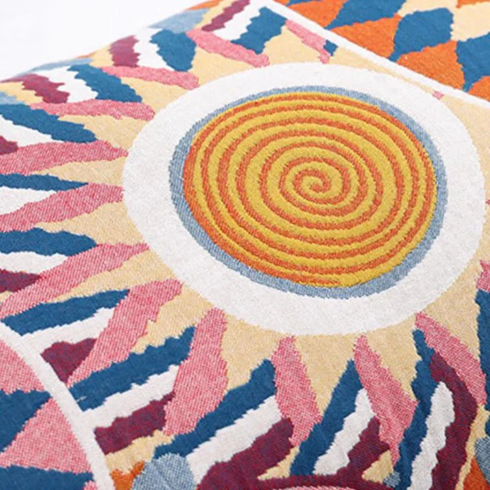 Nordic Sun Print Button Cotton Pillowcases (2pcs) - Image 4
