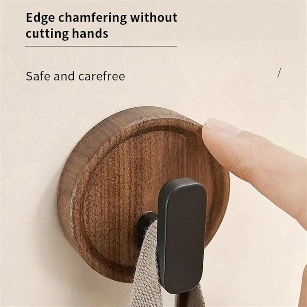 Nordic Walnut Wood Wall Hook - Image 2