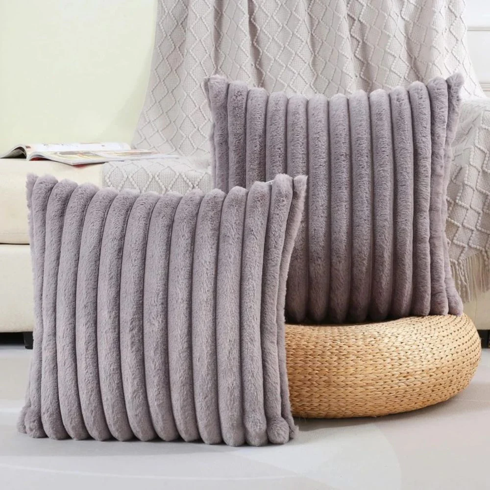 Nouvia Faux Fur Plush Cushion Cover - Image 2