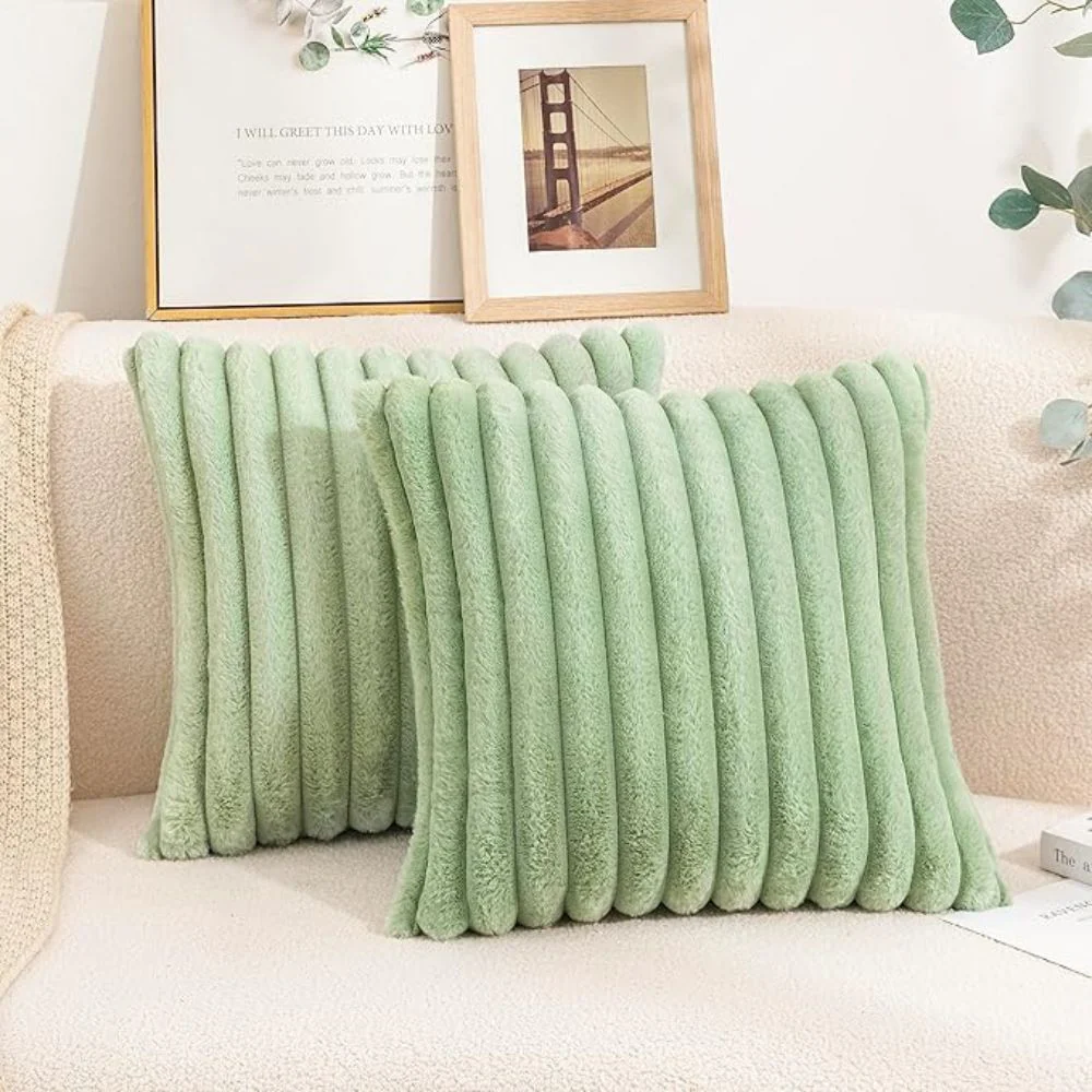 Nouvia Faux Fur Plush Cushion Cover - Image 3