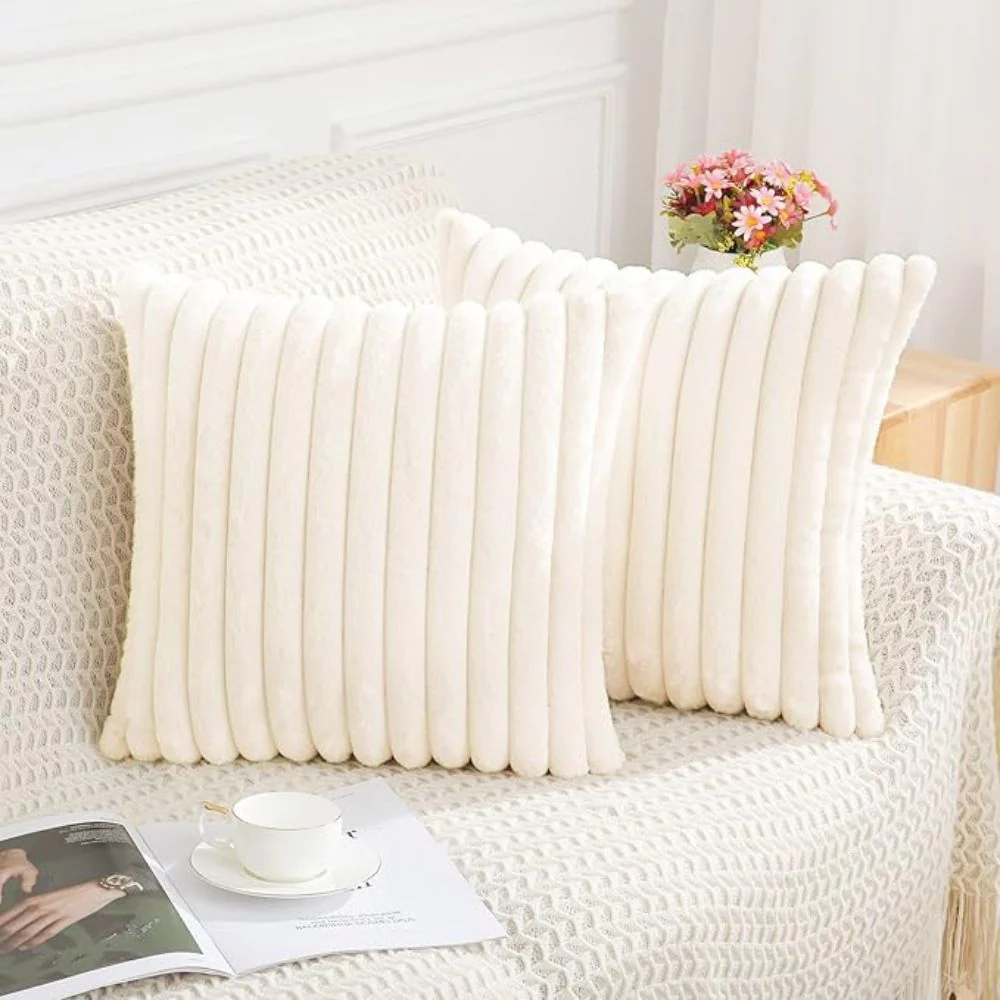 Nouvia Faux Fur Plush Cushion Cover - Image 5