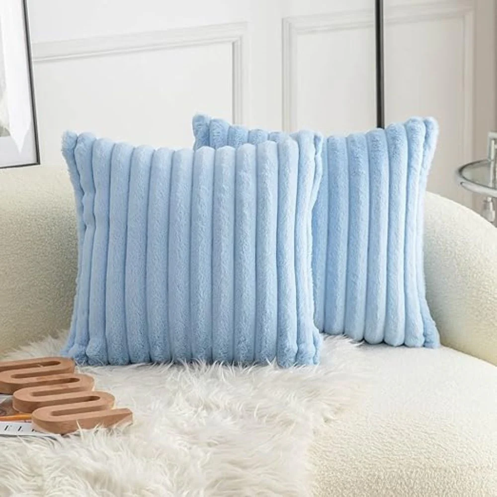 Nouvia Faux Fur Plush Cushion Cover - Image 8