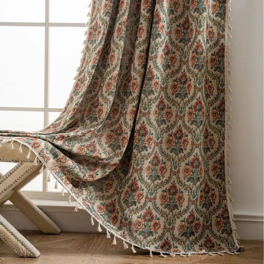 Noveau Ditsy Floral Tassel Curtain - Image 3