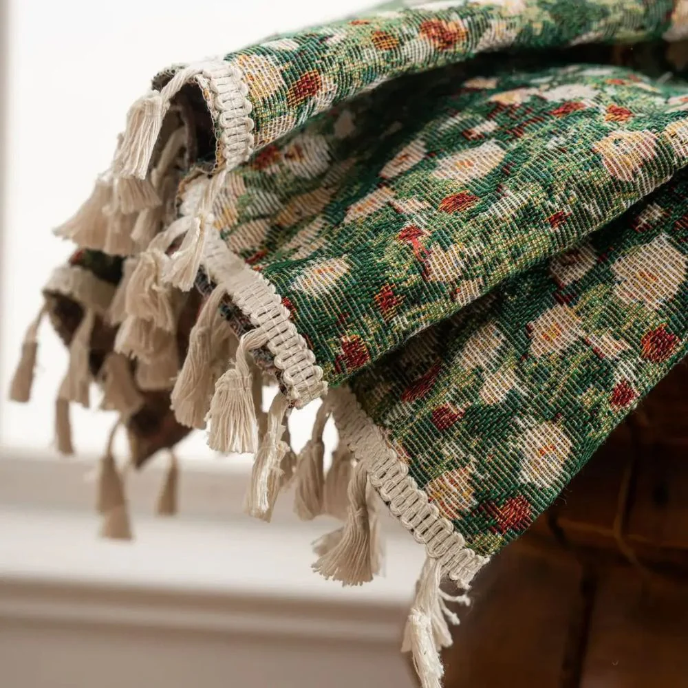 Noveau Ditsy Floral Tassel Curtain - Image 8