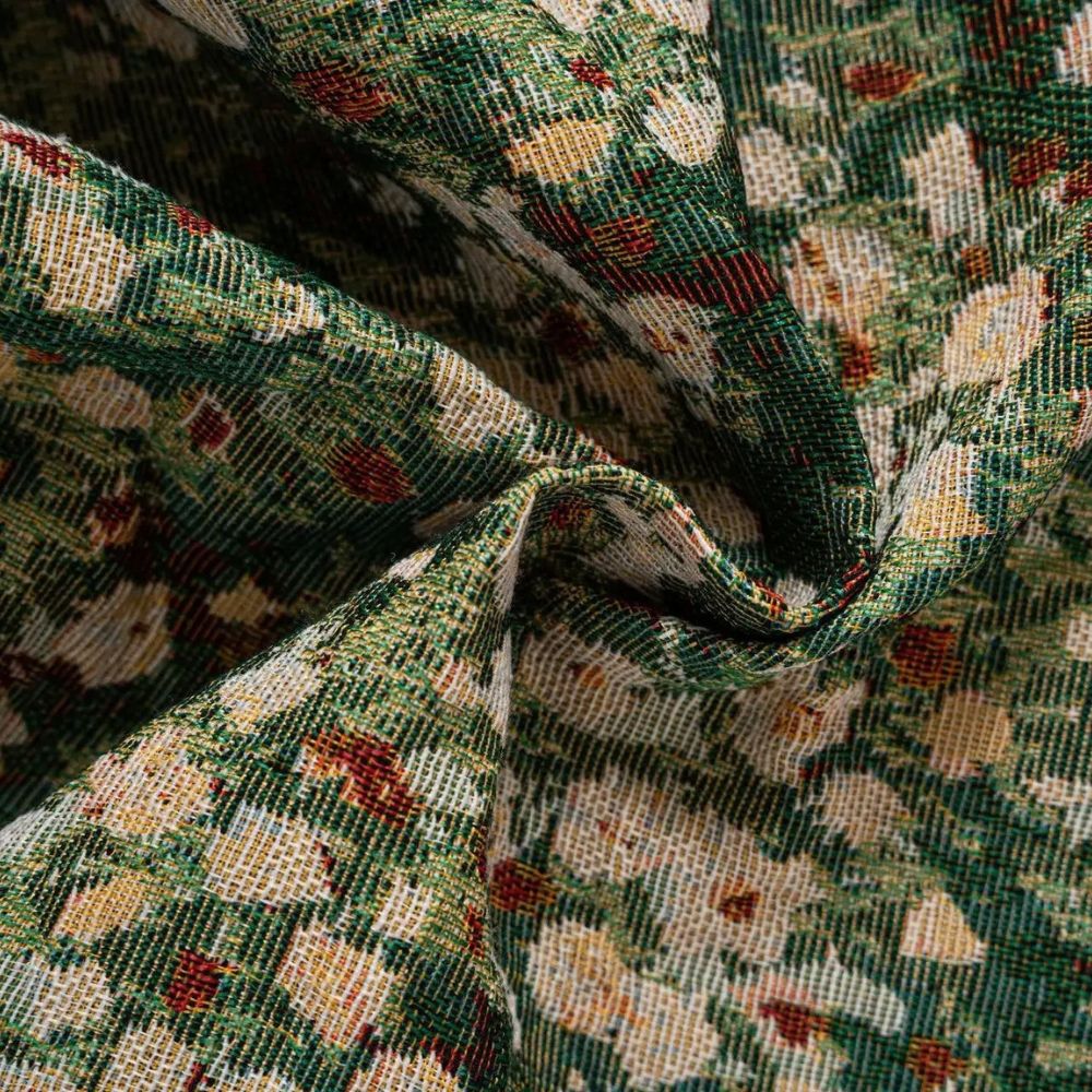 Noveau Ditsy Floral Tassel Curtain - Image 9