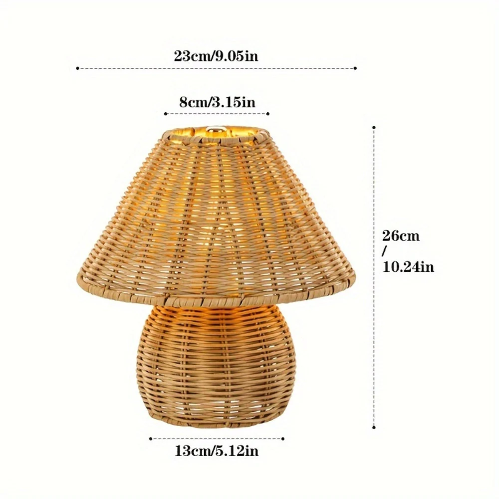 Noya Rattan Table Lamp Home Decor - Image 8