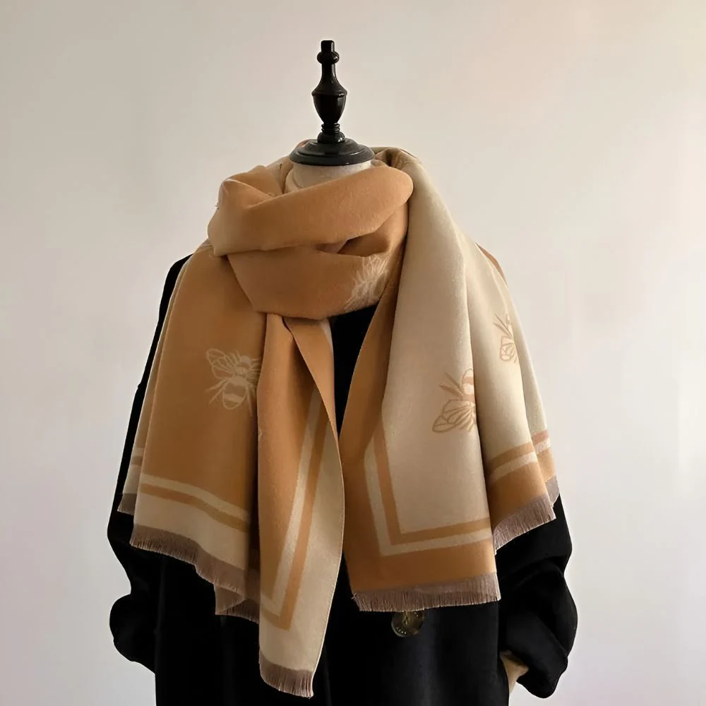 Nuvia Bee Pattern Winter Scarf - Image 2