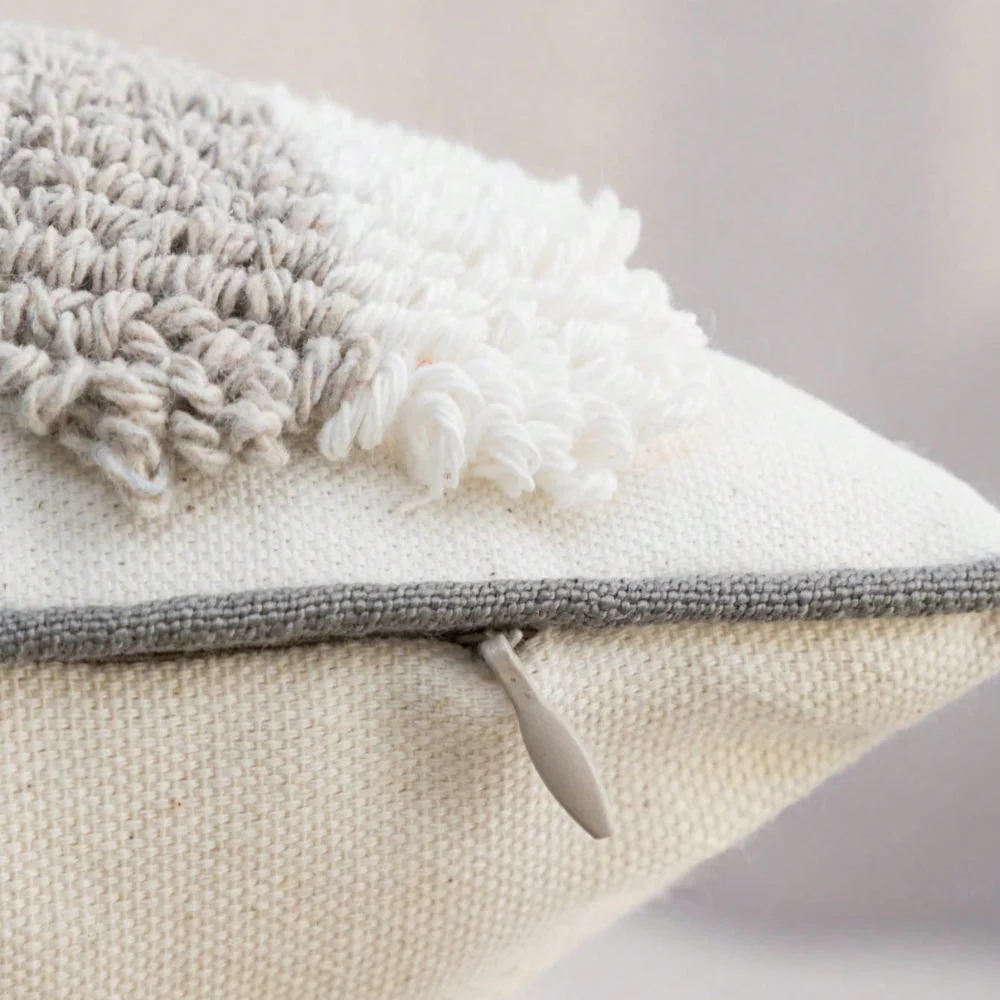 Nuvia Gray White Cushion Cover - Image 5