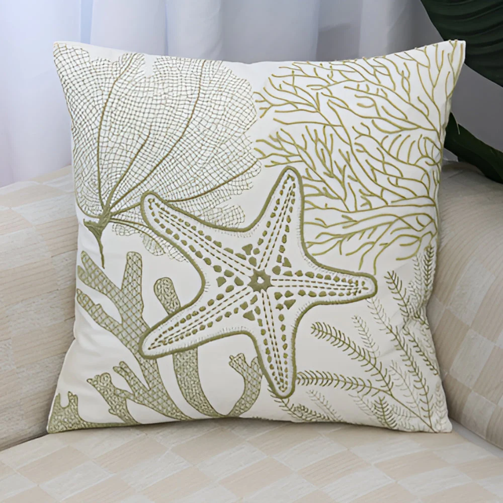 Ocean Treasures Embroidery Cushion Cover - Image 12