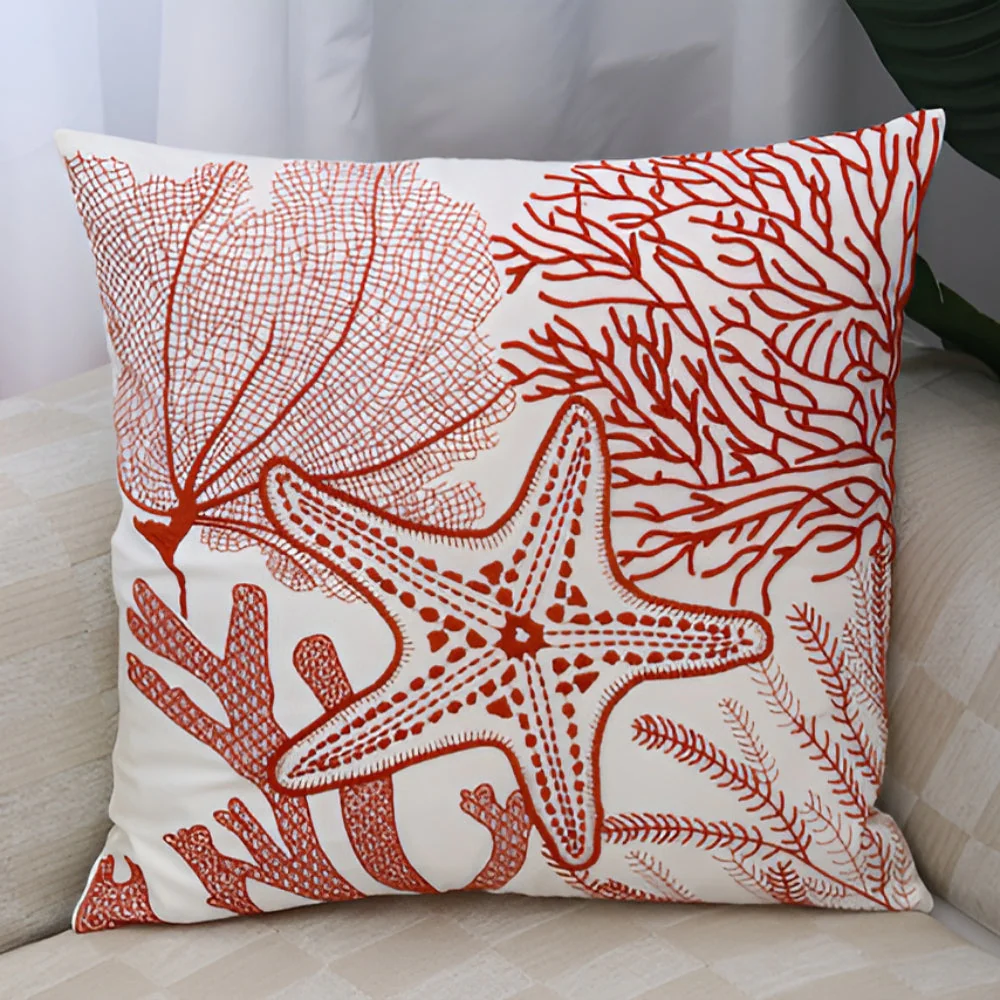 Ocean Treasures Embroidery Cushion Cover - Image 14