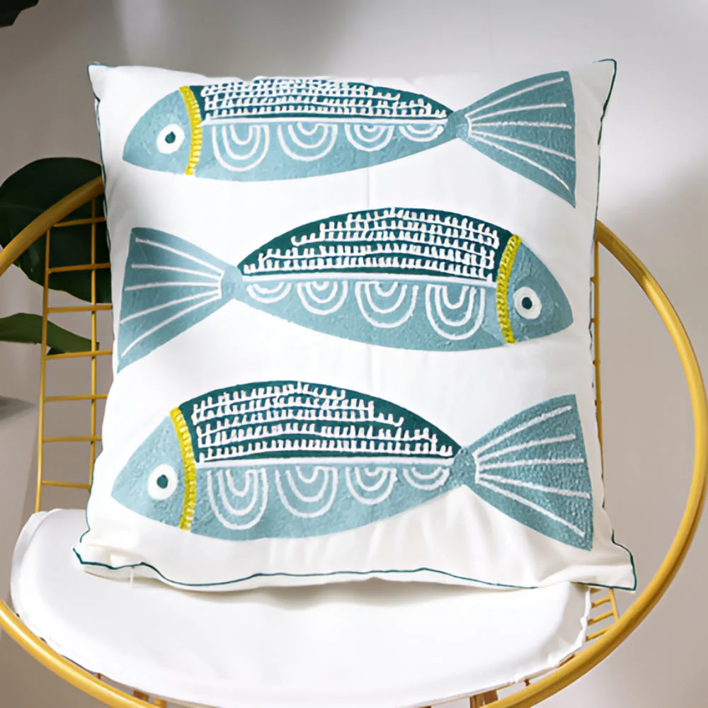 Ocean Treasures Embroidery Cushion Cover - Image 16