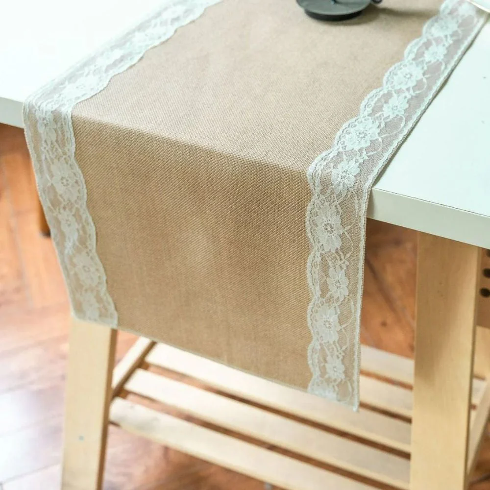 Ornate Blossom Lace Edge Table Runner - Image 6