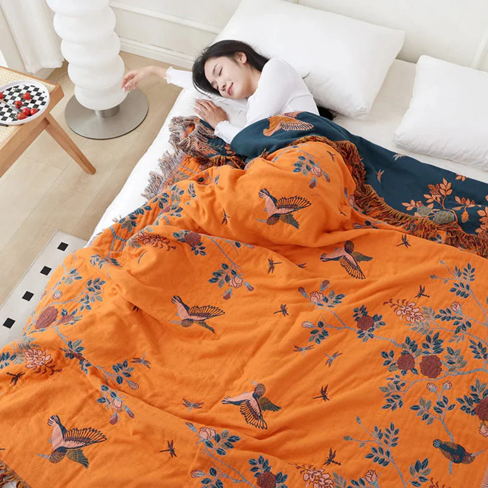 Ornate Multi-Layer Cotton Blanket - Image 3