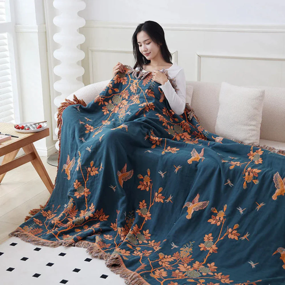 Ornate Multi-Layer Cotton Blanket - Image 7