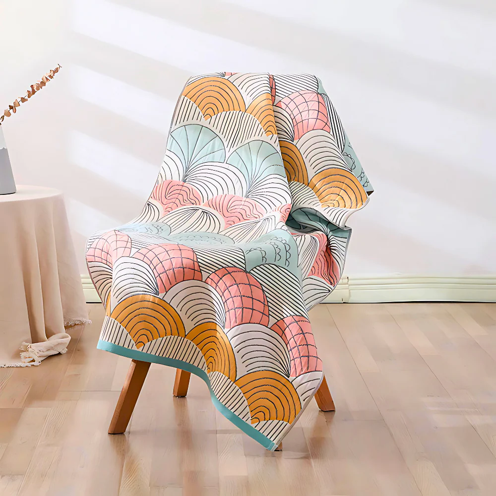 Shell Print Jacquard Cotton Bath Towel - Image 4