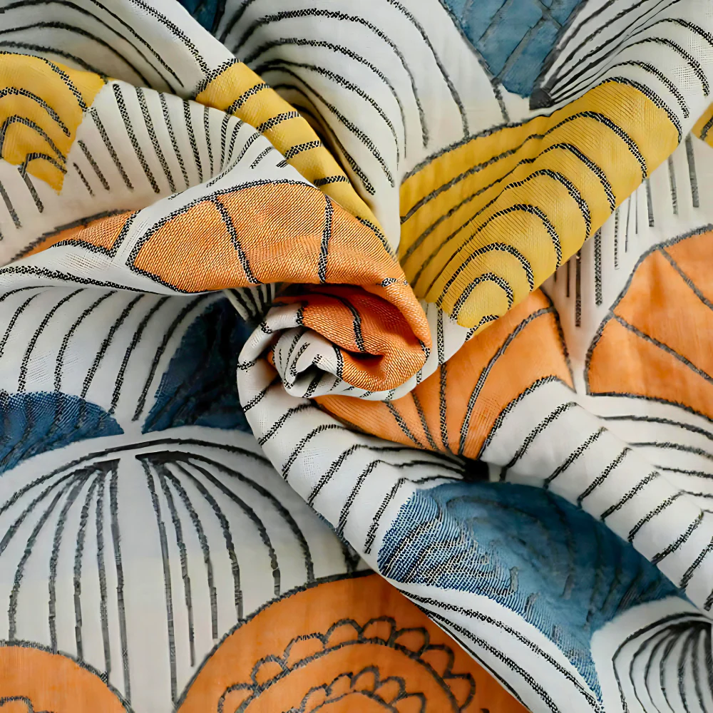 Shell Print Jacquard Cotton Bath Towel - Image 6