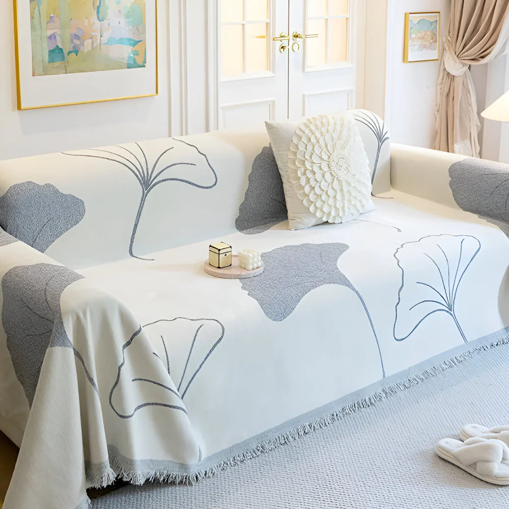 Pastoral Style Ginkgo Leaf Sofa Cover - Image 6