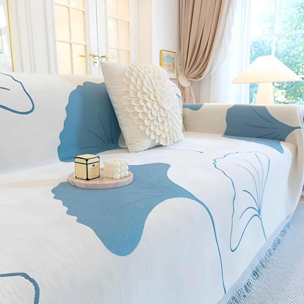 Pastoral Style Ginkgo Leaf Sofa Cover - Image 8