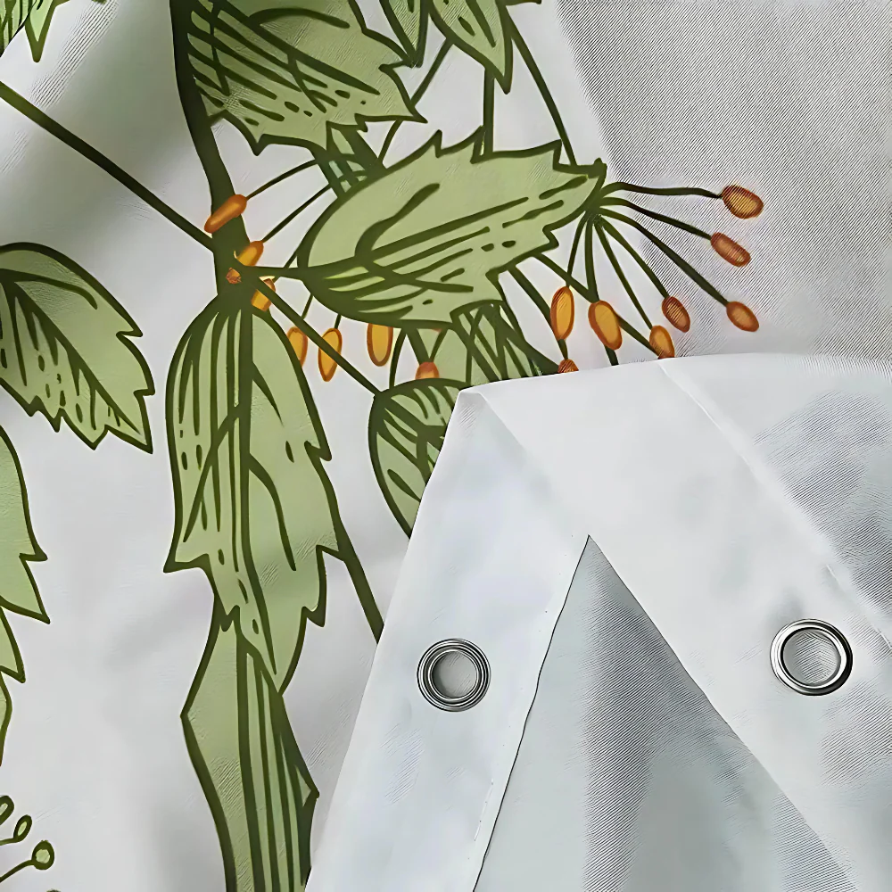 Pastoral Style Plants Waterproof Shower Curtain - Image 5