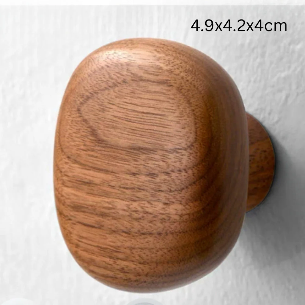 Pebble Shape Wood Clothes Hook - Image 11