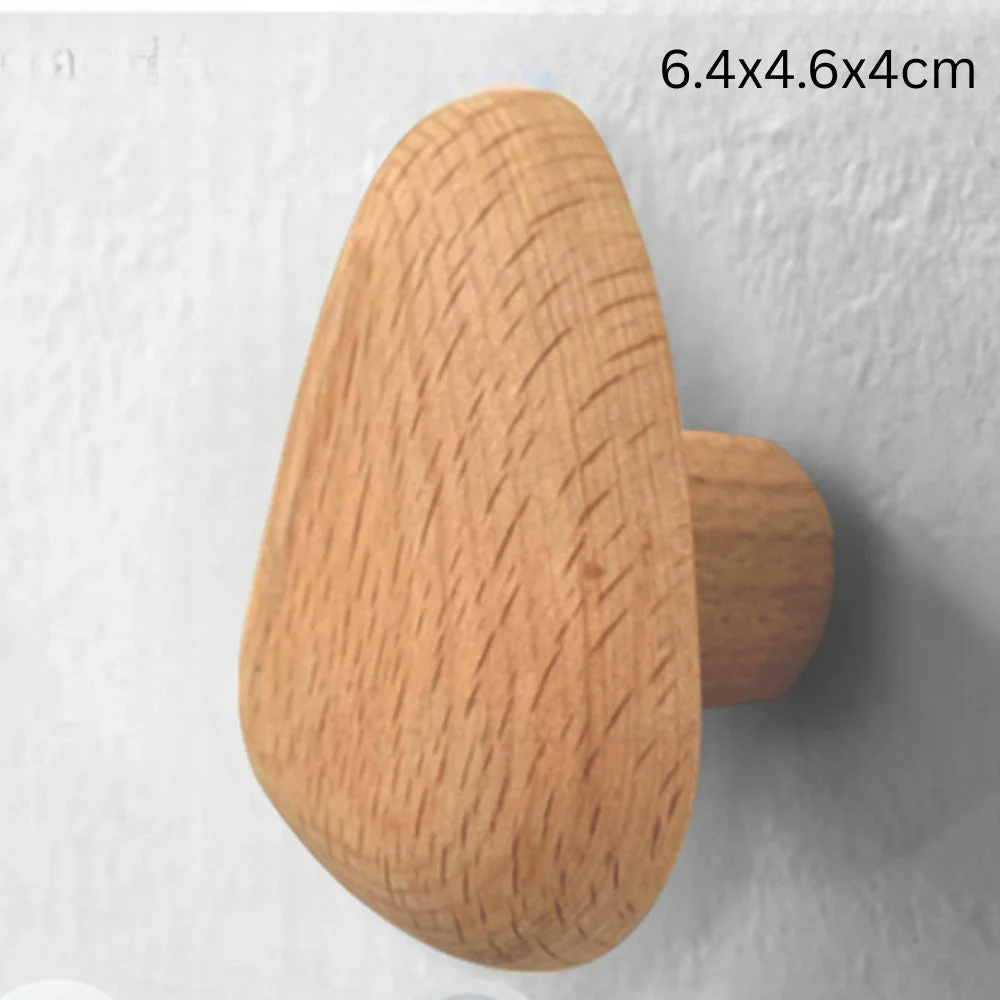 Pebble Shape Wood Clothes Hook - Image 6