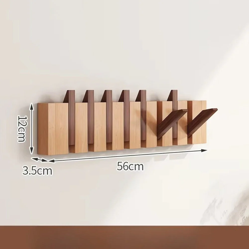 Piano Foldable Wooden Flip Hook Wall Rack - Image 12