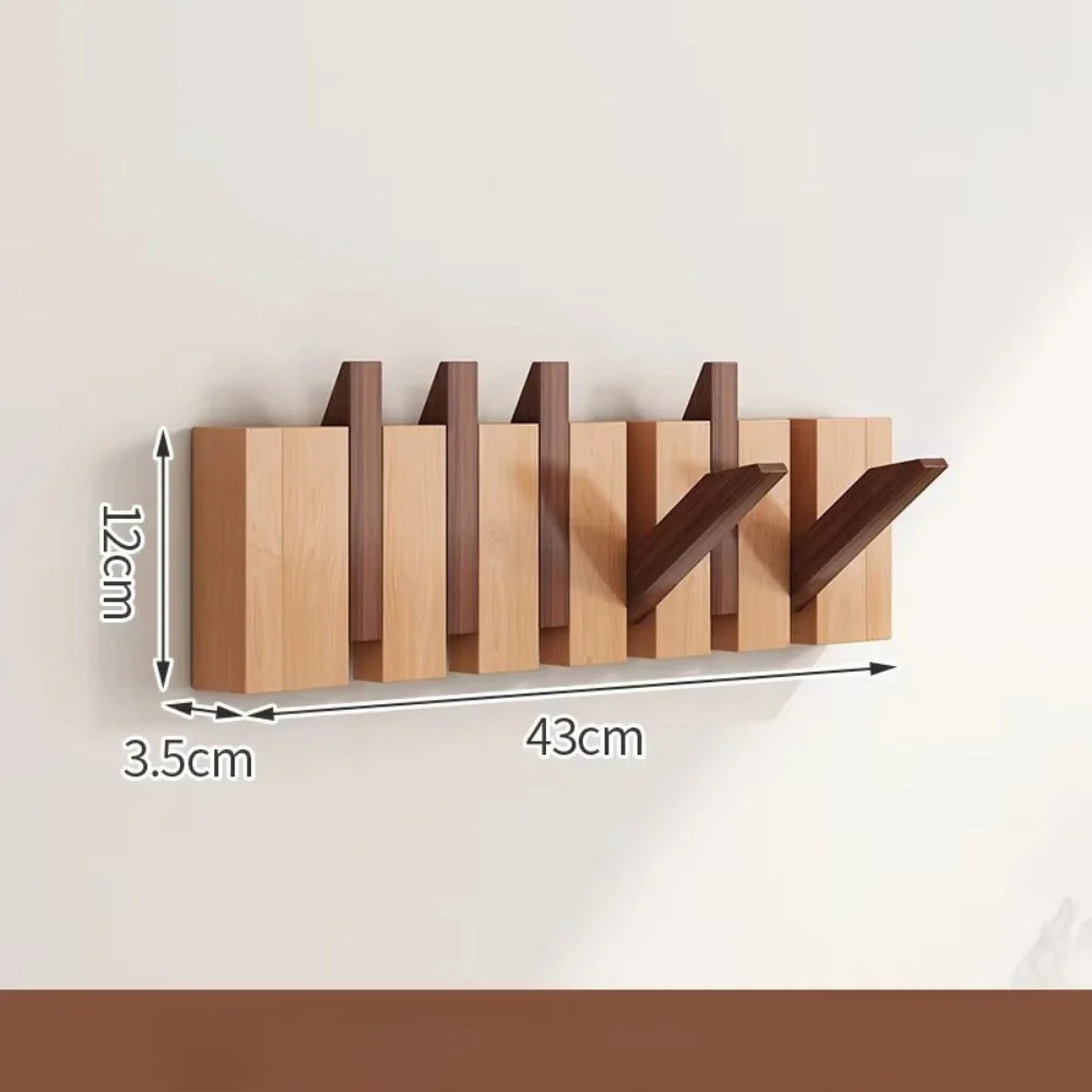 Piano Foldable Wooden Flip Hook Wall Rack - Image 13