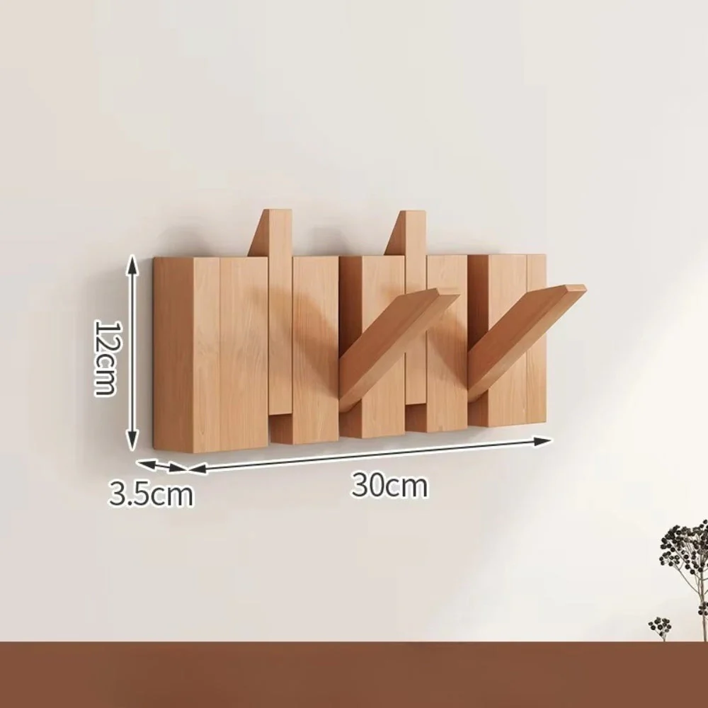Piano Foldable Wooden Flip Hook Wall Rack - Image 3