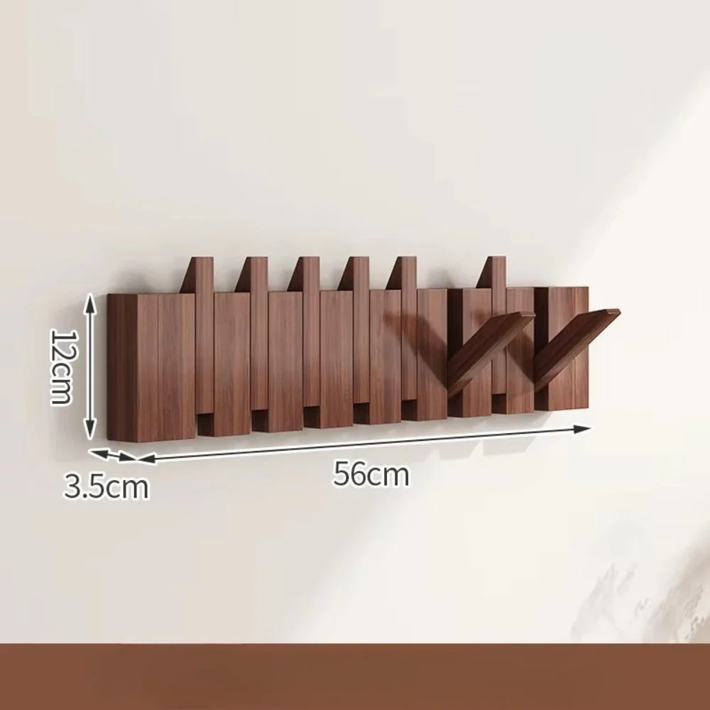 Piano Foldable Wooden Flip Hook Wall Rack - Image 8