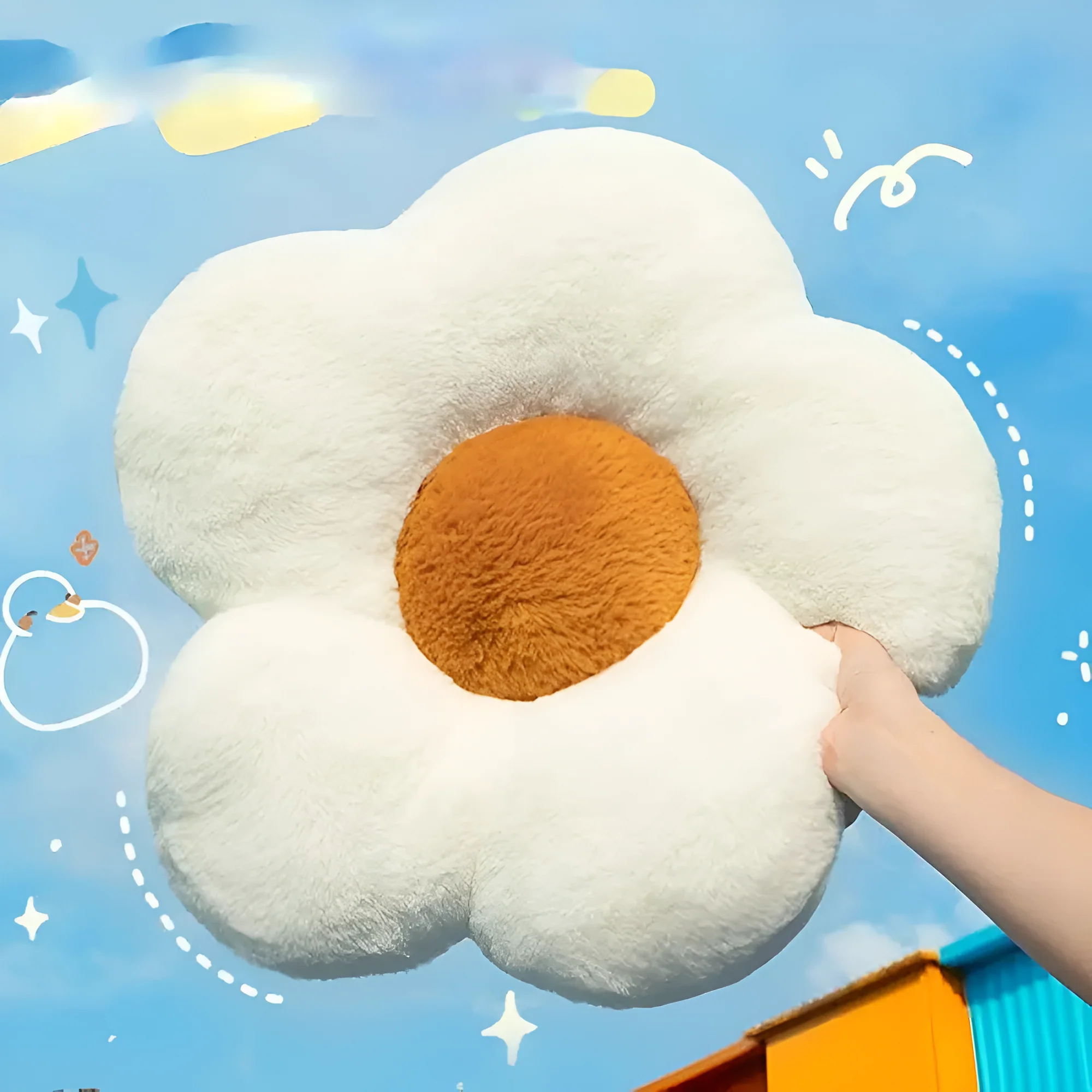 Plush Flower Seating Cushion - Image 3