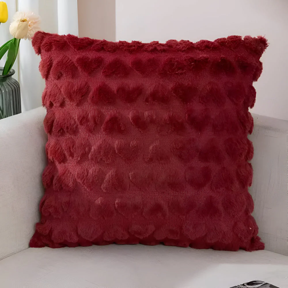 Plush Heart Cushion Cover - Image 9