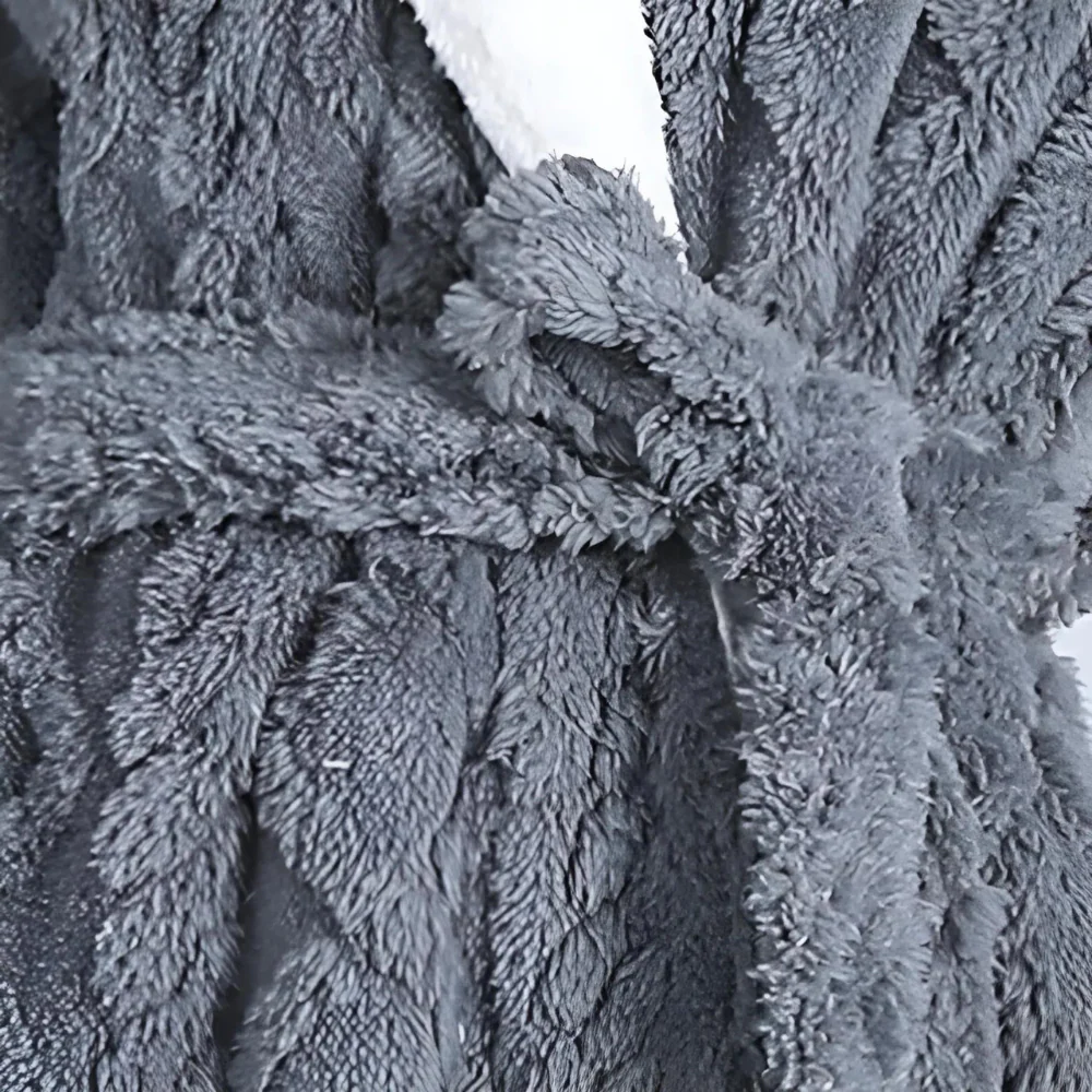 Plush Long Hooded Robe - Image 8