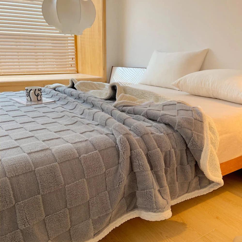 Plush Square Checkerboard Blanket - Image 12