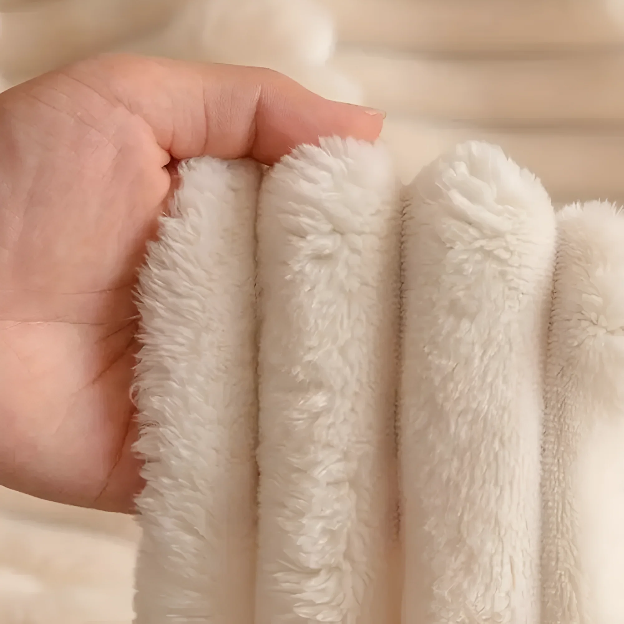 Plush Striped Warm Sofa Cover - Image 7