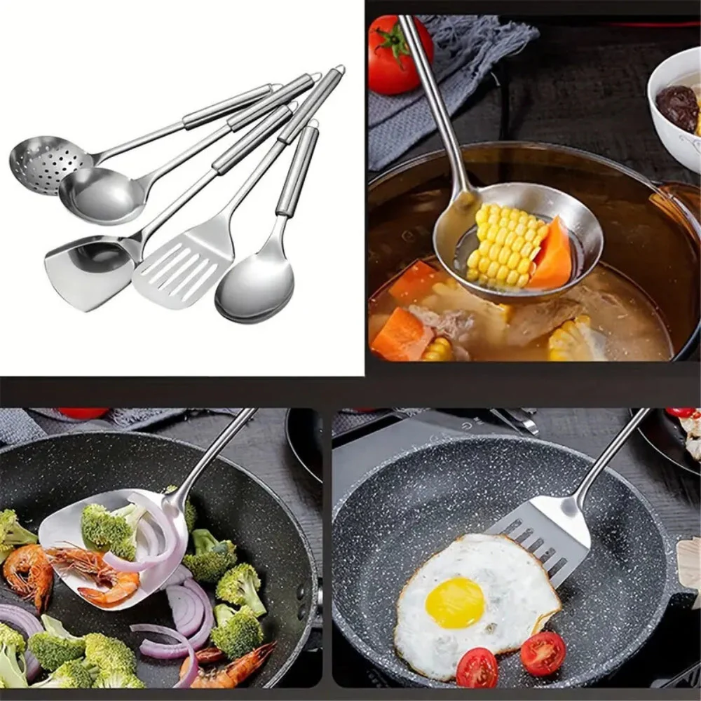 Stainless Steel Cooking Utensils | 5pcs Set - Image 2
