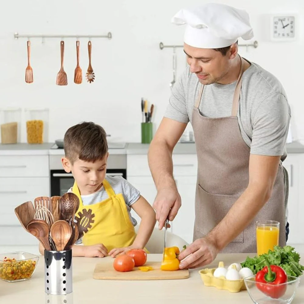 Premium Wooden Cooking Utensils | 7 Sets - Image 3