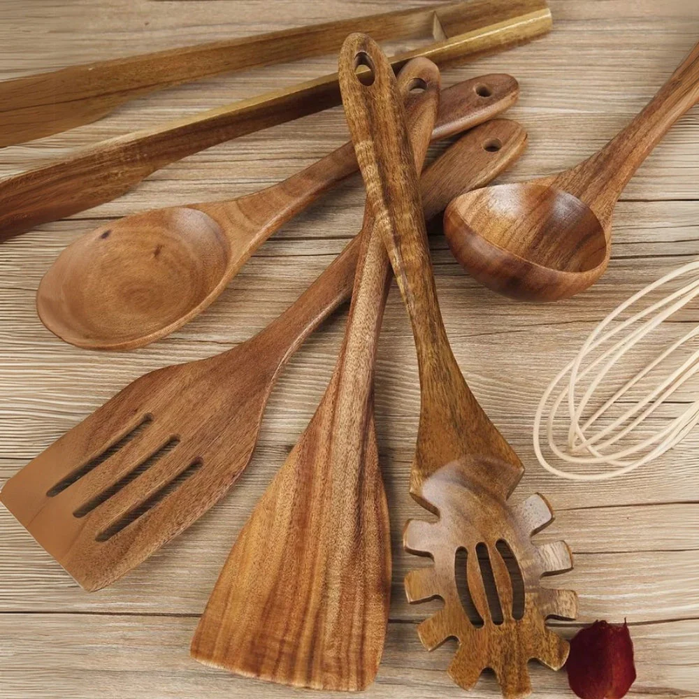 Premium Wooden Cooking Utensils | 7 Sets - Image 5