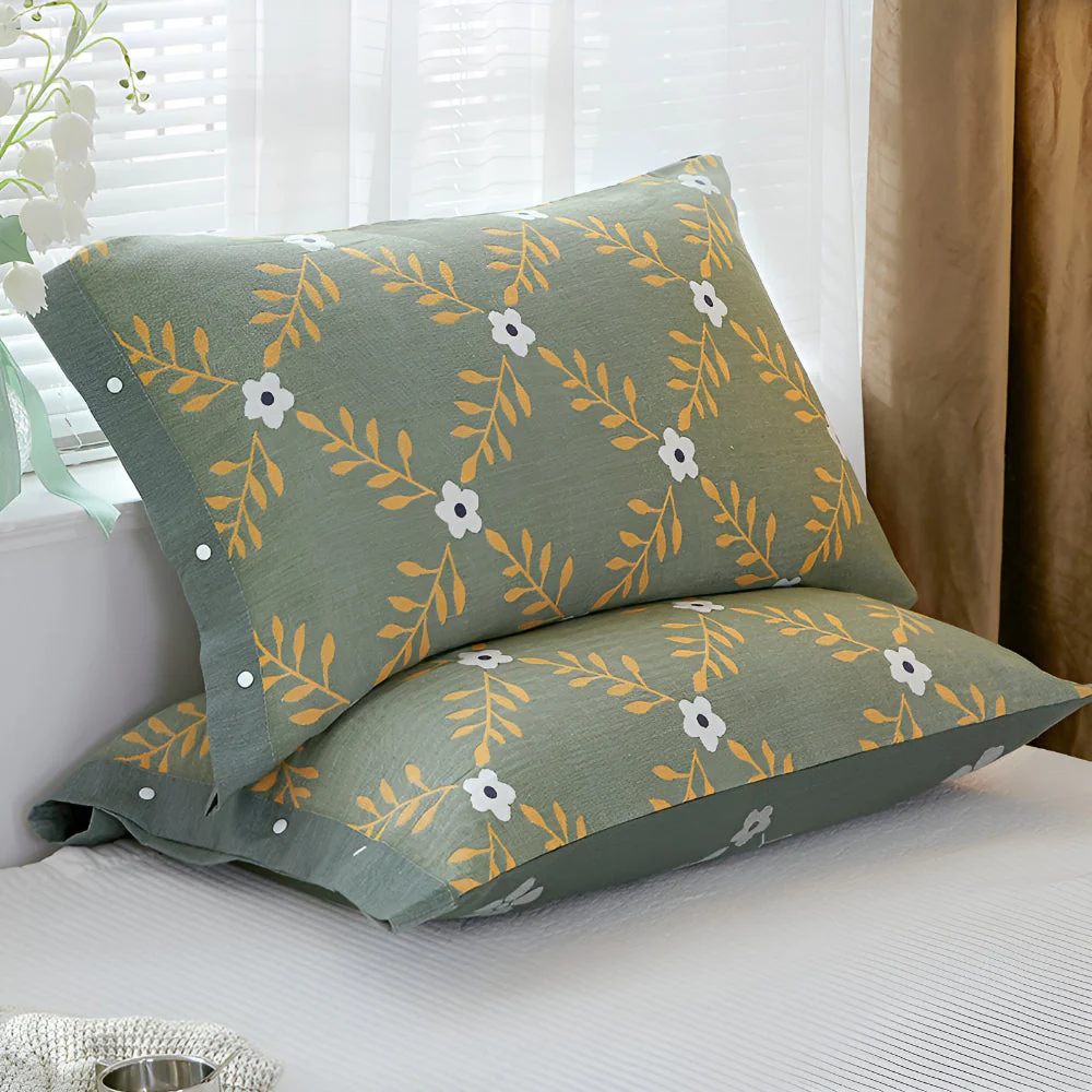 Pure Cotton Buttoned Pillowcase - Image 2