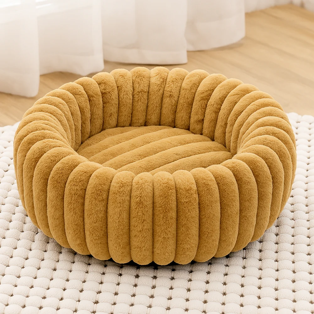 Purrfectly Plush Round Pet Bed - Image 6