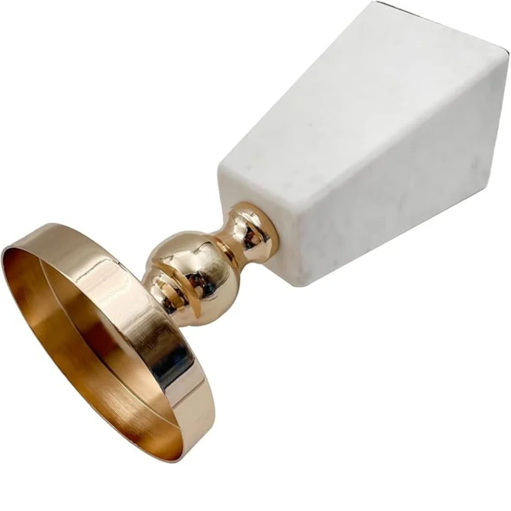Pyramid Gold Marble Candle Holder - Image 7