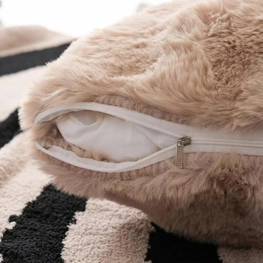 Rabbit Faux Fur Cushion - Image 8