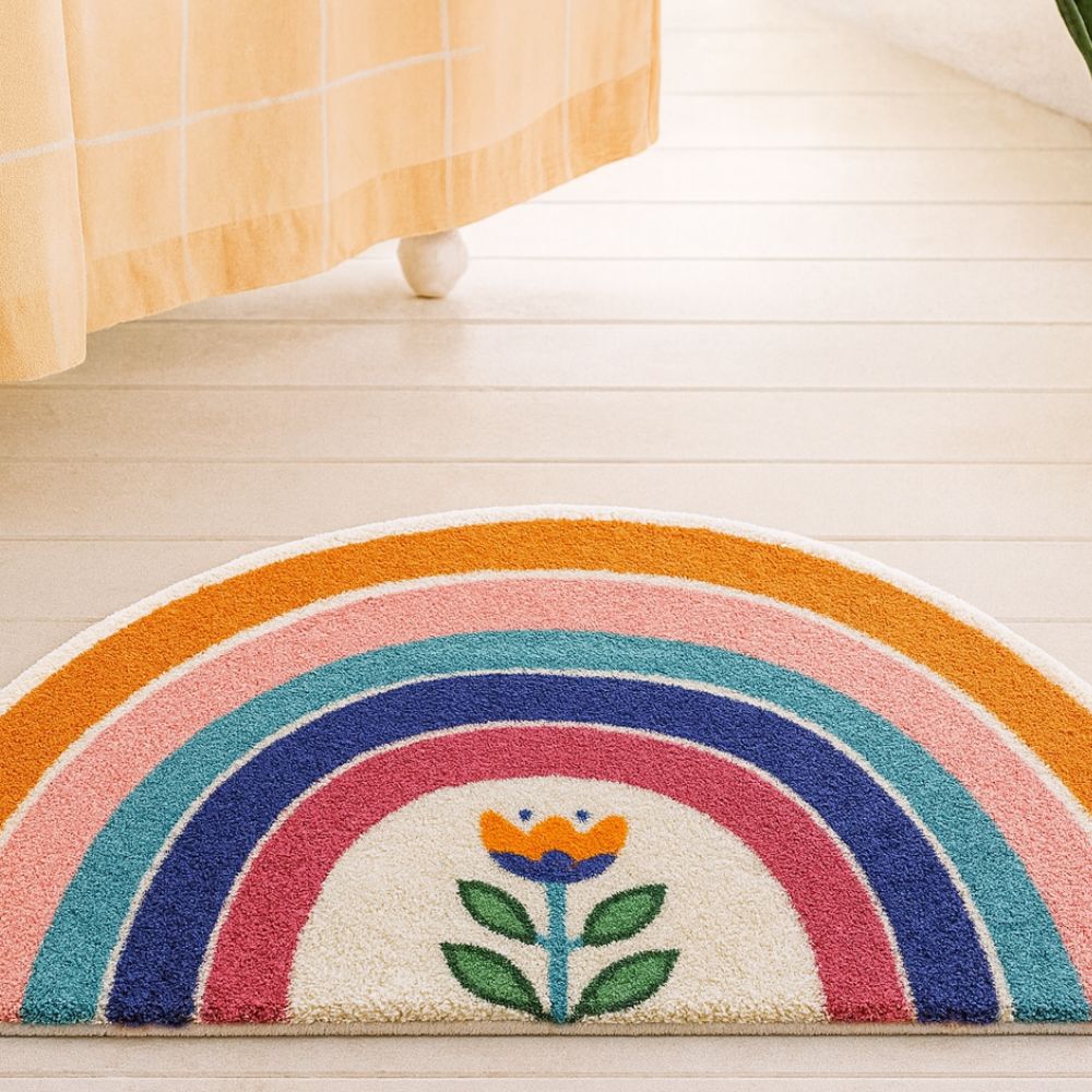 Rainbow Glow Half-Moon Bath Mat - Image 6