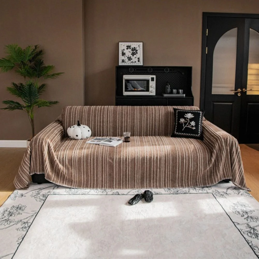 Regal Stripes Chenille Sofa Cover - Image 13